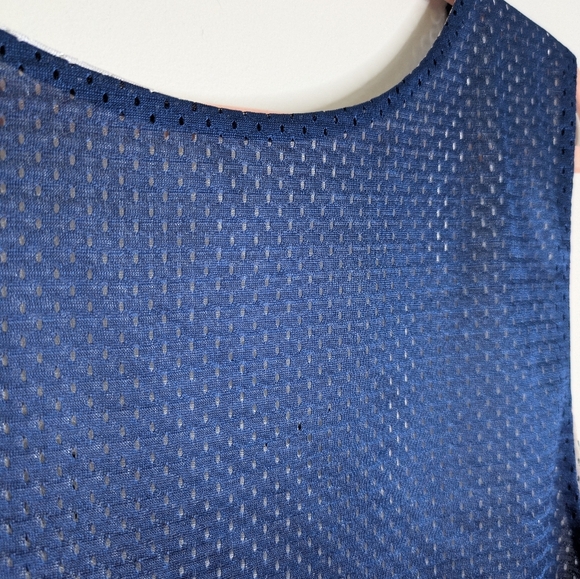 Sporty Y2K Mesh "YOLO" Slogan Jersey – Blue & Red Unisex - Picture 8 of 8